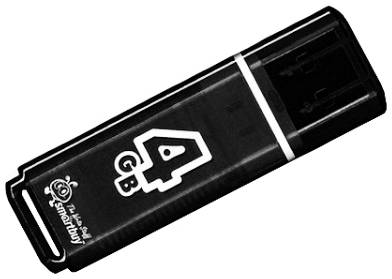 Накопитель USB 2.0 4GB SmartBuy SB4GBGS-K Pocket черный 969221978