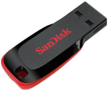 Накопитель USB 2.0 128GB SanDisk Cruzer Blade SDCZ50-128G-B35 черный/красный 969236338