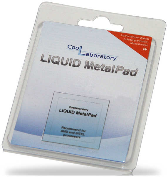 Термоэлемент Coollaboratory CL-MP-3C-CS Liquid MetalPad 1 шт,индий, медь, висмут, для процессора, 38х38 мм 969260264