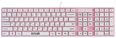 Клавиатура Delux K1000 розовая, Ultra-Slim, USB 6938820410454P 969276522