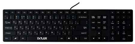 Клавиатура Delux K1000 черная, Ultra-Slim, USB 6938820410454 969276527