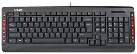 Клавиатура Delux K5015 черная, PS/2,ММ 6938820451051P