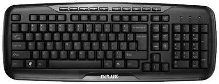 Клавиатура Delux K6200 черная, Slim, MM, USB 6938820410638