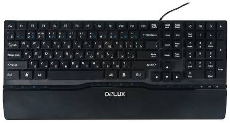 Клавиатура Delux K1882 черная, Ultra-Slim, ММ, USB 6938820410546 969277484