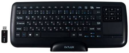Клавиатура Wireless Delux K2880 черная, Touch, зарядка от USB 6938820410614