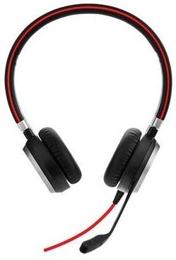 Гарнитура проводная Jabra Evolve 40 MS Duo 6399-823-109 USB-адаптер с разъемом 3,5 мм jack, для Microsoft Lync