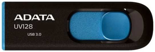 Накопитель USB 3.0 128GB ADATA UV128 AUV128-128G-RBE черный/синий 969283605