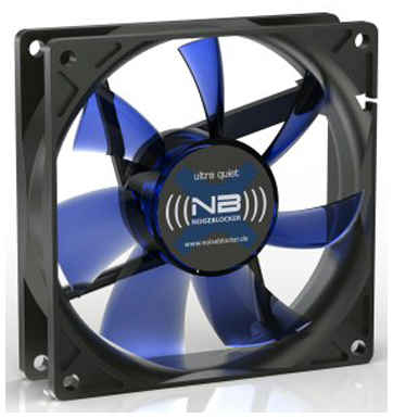 Вентилятор для корпуса Noiseblocker BlackSilentFan XE1 92x92x25 мм, 1500rpm, 29 CFM, 17 дБ, 3-pin