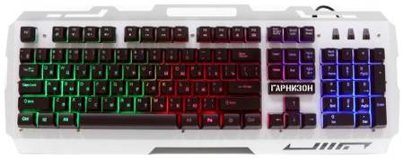 Клавиатура Garnizon GK-340GL игровая, металл, подсв RAINBOW,USB,черн/сер,антифантом кл-ши,каб 1,5м