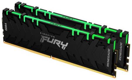 Модуль памяти DDR4 64GB (2*32GB) Kingston FURY KF432C16RBAK2/64 Renegade RGB 3200MHz CL16 2RX8 радиатор 1.35V 288-pin 16Gbit retail