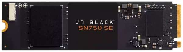 Накопитель SSD M.2 2280 Western Digital WDS100T1B0E WD SN750 SE NVMe 1TB PCIe Gen4 3600/2830MB/s IOPS 525/640K