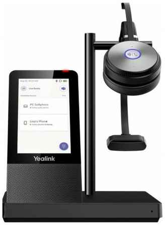 Гарнитура Yealink WH66 Mono Teams беспроводная, HD звук, 160м DECT, шумоподав, дисплей 4'', USB-хаб, Bluetooth
