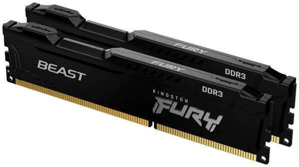 Модуль памяти DDR3 8GB (2*4GB) Kingston FURY KF318C10BBK2/8 Beast Black 1866MHz CL10 1RX8 1.5V 240-pin 4Gbit 969313125