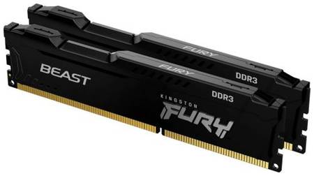 Модуль памяти DDR3 16GB (2*8GB) Kingston FURY KF316C10BBK2/16 Beast Black 1600MHz CL10 2RX8 1.5V 240-pin 4Gbit 969313127