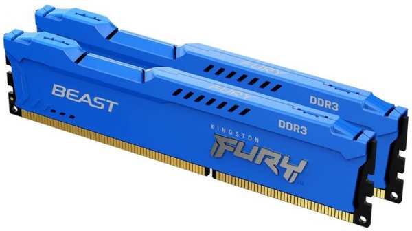 Модуль памяти DDR3 8GB (2*4GB) Kingston FURY KF316C10BK2/8 Beast Blue 1600MHz CL10 1RX8 1.5V 240-pin 4Gbit 969313171