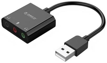 Звуковая карта USB 2.0 Orico SKT3-BK внешняя, 3*3.5mm jack, черная 969315732