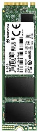 Накопитель SSD M.2 2280 Transcend TS512GMTE220S MTE220S 512GB NVMe PCIe Gen3 x4 3D TLC NAND 3500/2500MB/s IOPS 190K/360K MTBF 2M 969318216