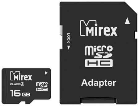 Карта памяти 16GB Mirex 13613-ADTMSD16 microSDHC Class 4 (SD адаптер) 969325813