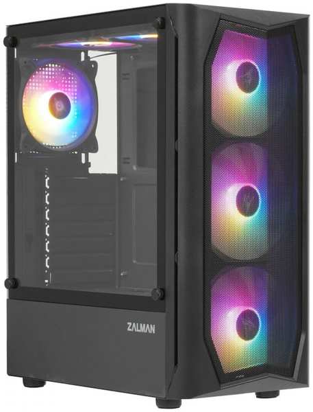 Корпус ATX Zalman N4 черный, без БП, боковая панель из закалённого стекла, USB 3.0, 2*USB 2.0, audio 969326093