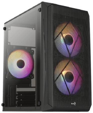 Корпус mATX AeroCool Cs-107-A-BK-v2 4710562759389 черный, без БП, акриловая боковая панель , USB 3.0 969326099