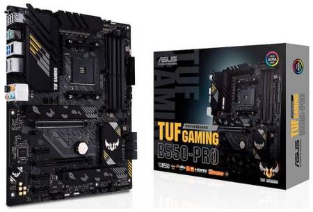 Материнская плата ATX ASUS TUF GAMING B550-PRO 90MB17R0-M0EAY0 (AM4, AMD B550, 4*DDR4(5100), 6*SATA 6G RAID, 2*M.2, 5*PCIE, 7.1CH, 2.5Glan, 6*USB 3.2