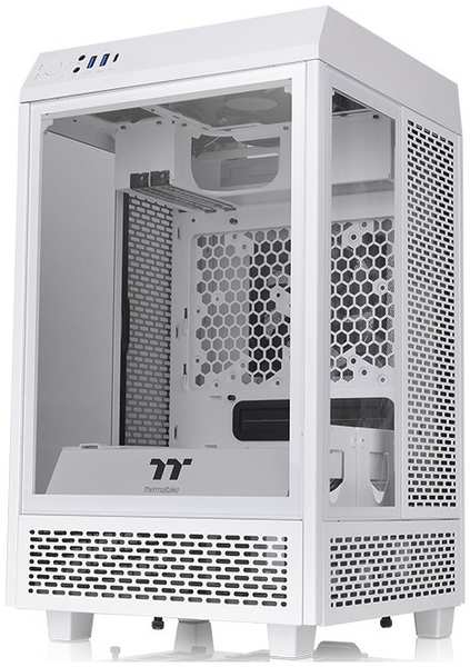 Корпус mini-ITX Thermaltake The Tower 100 CA-1R3-00S6WN-00 белый, без БП, панель из закаленного стекла, USB Type-C, 2*USB 3.0, audio 969329530