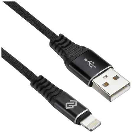Кабель интерфейсный Digma 1080255 USB (m)-Lightning (m) 3м черный