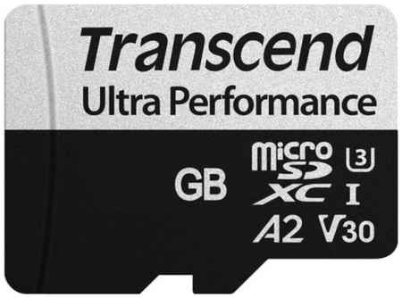Карта памяти 64GB Transcend TS64GUSD340S UHS-I U3 microSDXC w/adapter A2 Ultra Performance R/W:160/125 MB/s
