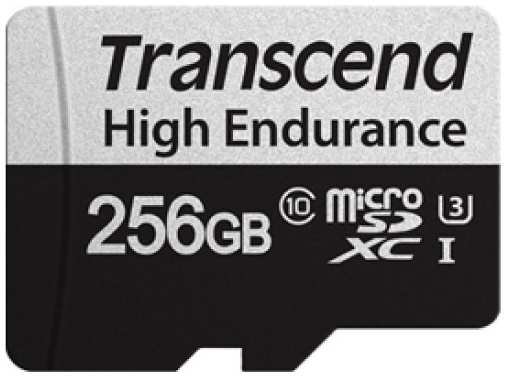 Карта памяти MicroSDXC 256GB Transcend TS256GUSD350V adapter U3, High Endurance R95/W45 MB/s 969332409