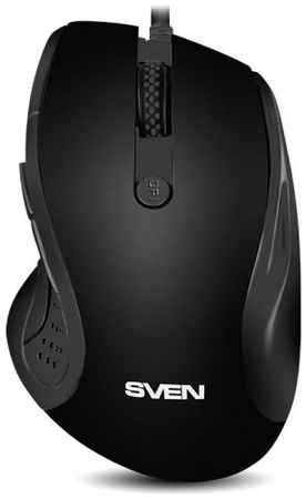 Мышь Sven RX-113 SV-018733 черная, 5+1кл. 800-2000DPI, Soft Touch, 1,5м, USB 969334168