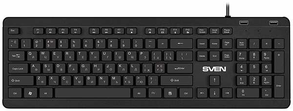 Клавиатура Sven KB-E5700H SV-019150 черная, проводная, USB