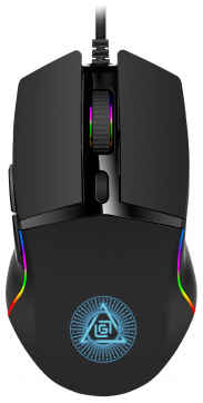 Мышь Oklick 717G PROPHECY черная оптическая 6400dpi USB 6but