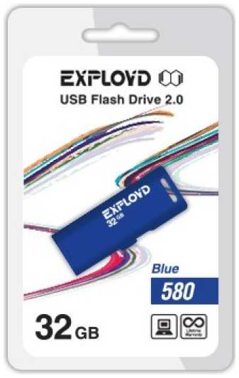 Накопитель USB 2.0 32GB Exployd EX-32GB-580-Blue 580, синий 969335316