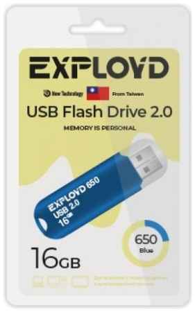 Накопитель USB 2.0 16GB Exployd EX-16GB-650-Blue 650, синий 969335326