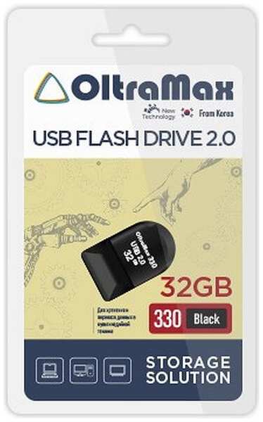 Накопитель USB 2.0 32GB OltraMax OM-32GB-330-Black 330