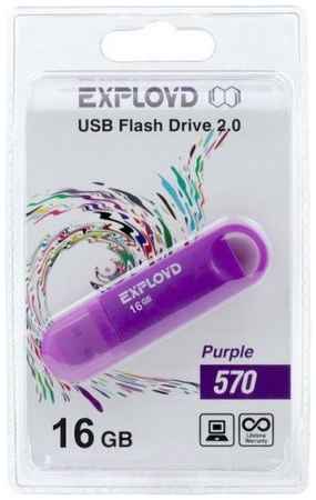 Накопитель USB 2.0 16GB Exployd EX-16GB-570-Purple 570, пурпурный 969335396