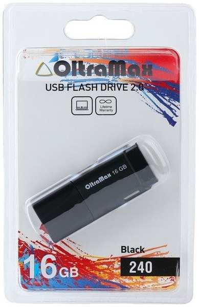 Накопитель USB 2.0 16GB OltraMax OM-16GB-240-Black 240