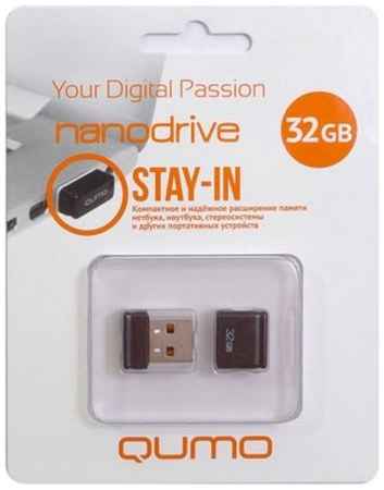 Накопитель USB 2.0 16GB Qumo QM16GUD-NANO-B Nano, чёрный 969335539