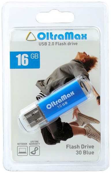 Накопитель USB 2.0 16GB OltraMax OM016GB30-Bl 30, синий 969335542