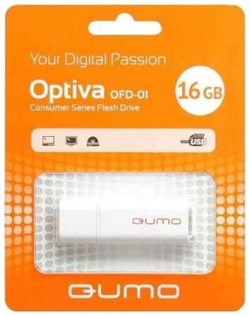 Накопитель USB 2.0 16GB Qumo QM16GUD-OP1-white Optiva 01, белый 969335558