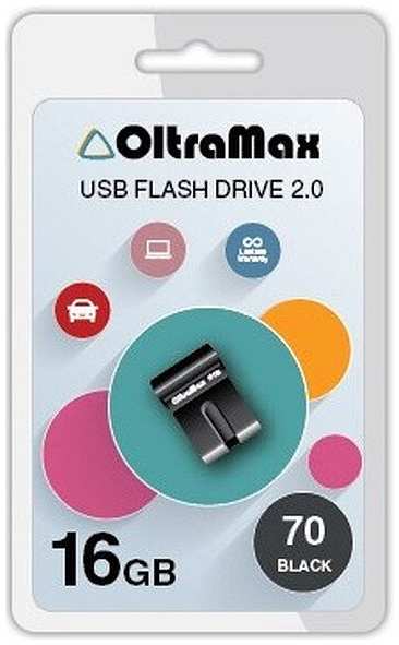 Накопитель USB 2.0 16GB OltraMax OM-16GB-70-Black 70