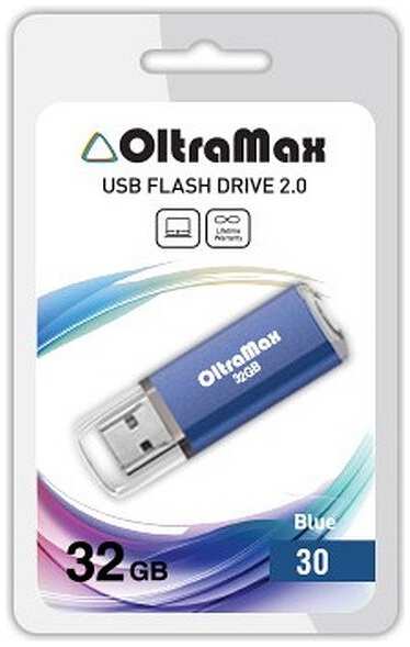Накопитель USB 2.0 32GB OltraMax OM032GB30-Bl 30, синий 969335588