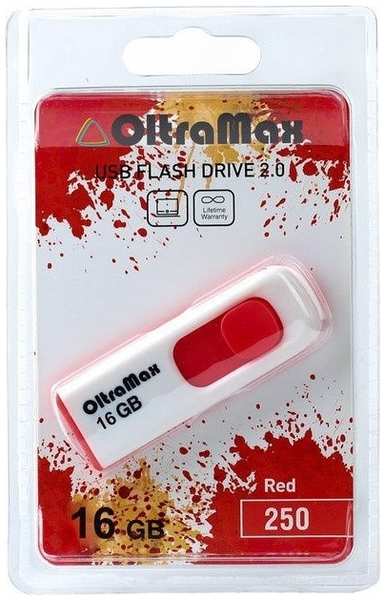 Накопитель USB 2.0 16GB OltraMax OM-16GB-250-Red 250, красный 969335597