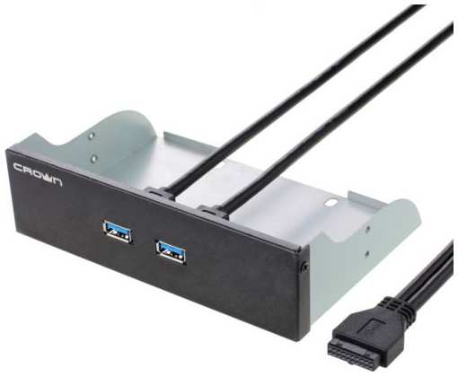Панель Crown CMU3-20 CM000001746 с двумя портами USB 3.0 в слот 5.25″ компьютерного корпуса 969336430