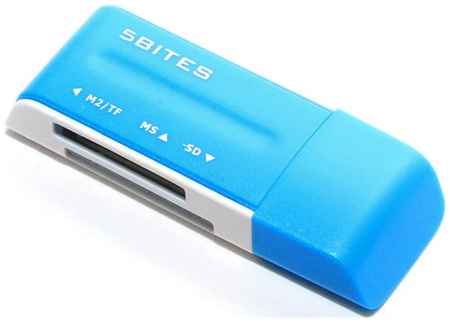 Карт-ридер 5bites RE2-100BL USB2.0, SD, TF, USB, blue