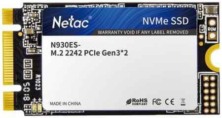 Накопитель SSD M.2 2242 Netac NT01N930ES-128G-E2X N930ES series 128GB PCI-E 3.1 x2 NVMe 1.3 3D TLC NAND 1650/635MB/s MTBF 1.5M 75TBW Retail 969338340