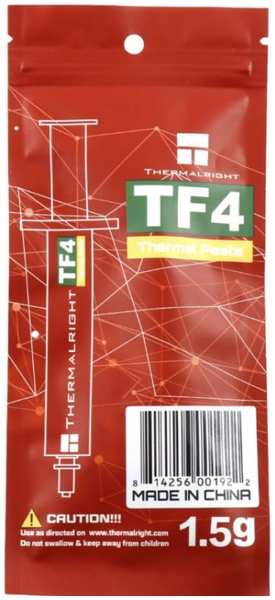 Термопаста Thermalright TF4-1.5G 1.5 гр, шприц, 9.5W/mK 969342050