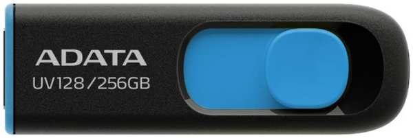 Накопитель USB 2.0 ADATA AUV128-256G-RBE BLACK+BLUE RETAIL 969342112