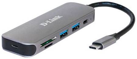 Разветвитель USB 3.0 D-link DUB-2325/A1A 2-port USB, USB Type-C port, SD and microSD card slots Hub.2 downstream USB type A (female) ports, 1 downstre 969342482