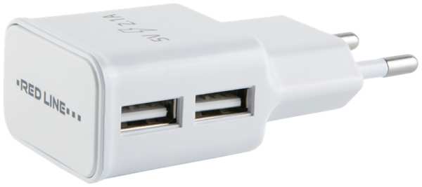 Зарядное устройство сетевое Red Line NT-2A УТ000009405 2 USB, 2.1A белый 969344052